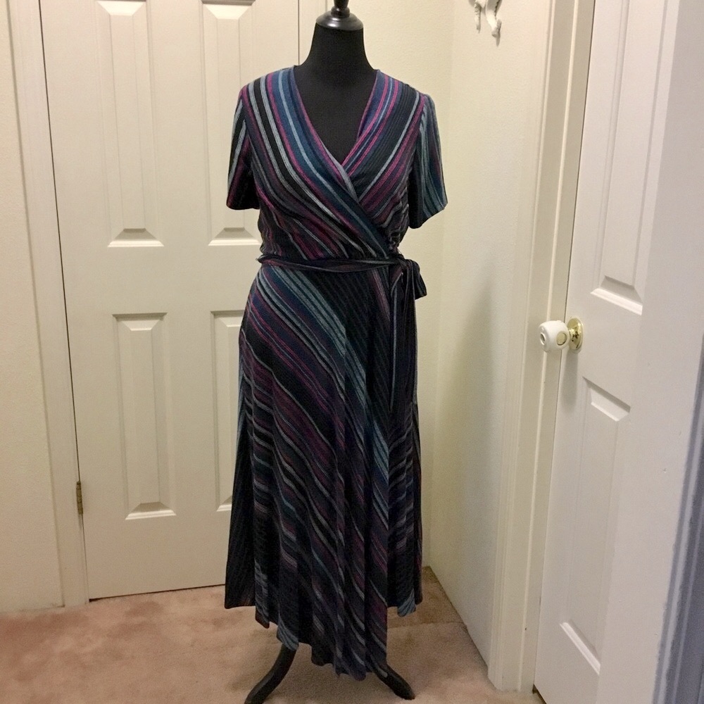 Lane Bryant Faux Wrap Maxi Dress